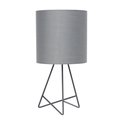 Lighting Business Gray Down to the Wire Table Lamp with Gray Fabric Shade LI2519853